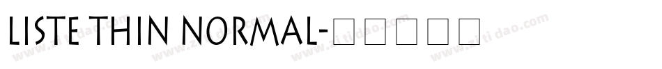 Liste Thin Normal字体转换